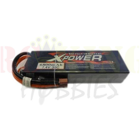 XPower 6800MAH 2S 7.4v 50C LiPo Hard Case Battery