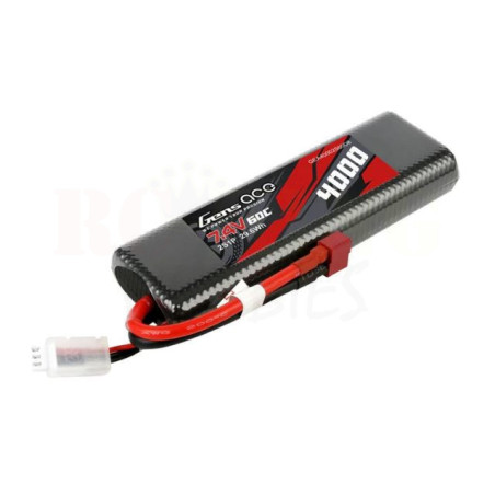 Gens Ace 4000mah 2S 7.4v 60C Hard Case LiPO Battery Pack