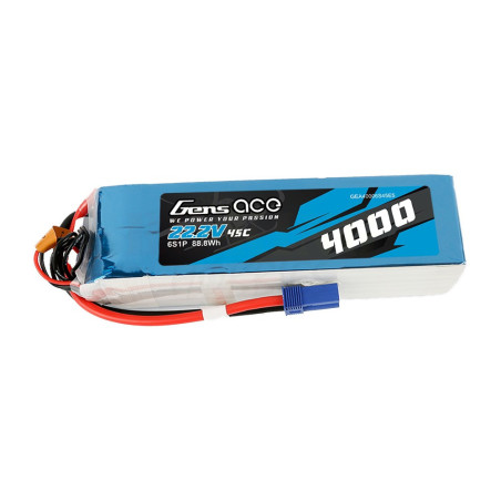 Gens Ace 6s 4000mah 45C Lipo