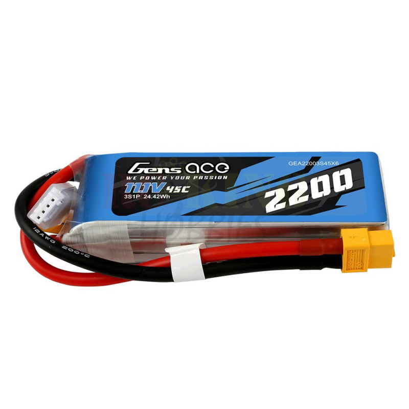 Gens Ace 2200Mah 11.1v 3S 45C LIPO Battery