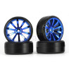 Carson 1/10 Drift Car Wheel Set (light blue rims)