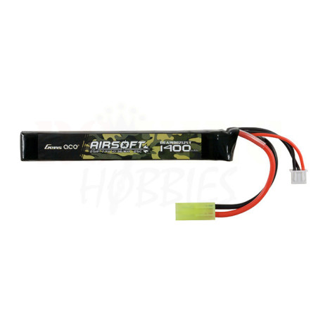 Gens Ace 1400mah 2S 7.4v 25C Airsoft Lipo Battery Pack