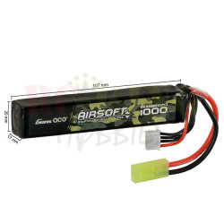 Gens Ace 1200mah 3S 11.1v 25C Airsoft Lipo Battery Pack