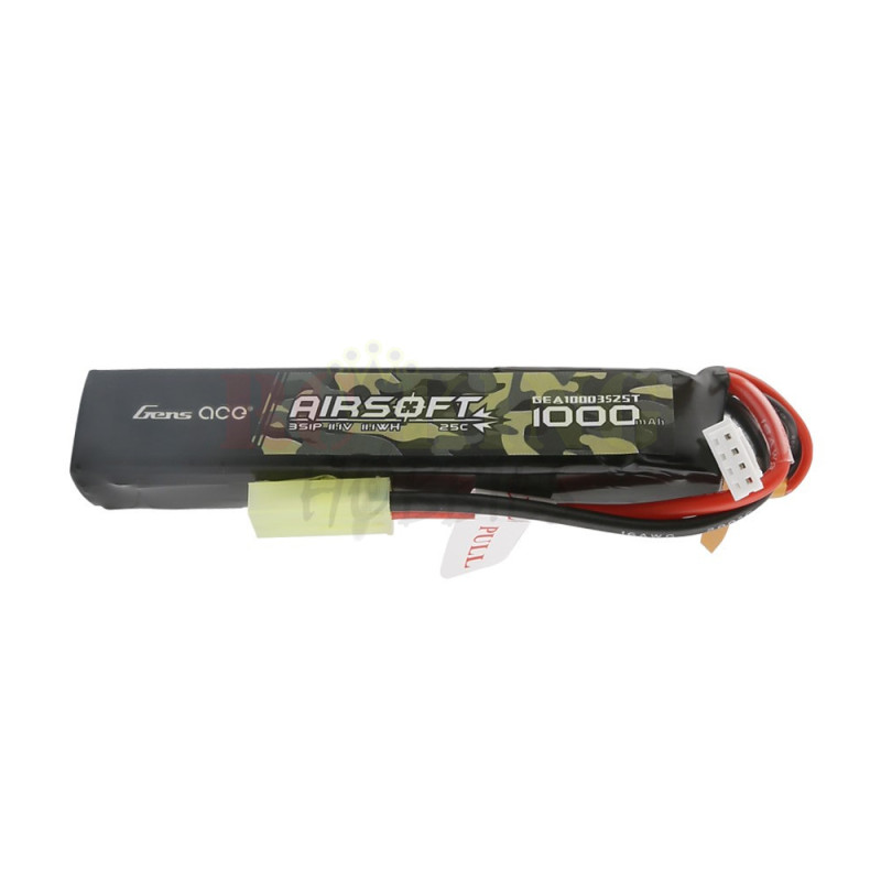 Gens Ace 1200mah 3S 11.1v 25C Airsoft Lipo Battery Pack