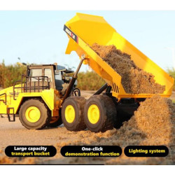 Huina 1553 1/18 Remote Control Dumper Truck with 9 Channels & LED Lights (RTR)