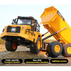 Huina 1553 1/18 Remote Control Dumper Truck with 9 Channels & LED Lights (RTR)