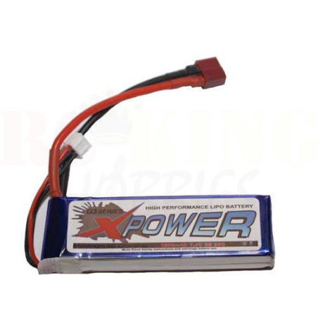 XPower 1800mah 2S 7.4v 30c Lipo Battery