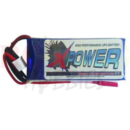 XPower 1000Mah 11.1v 3S 25C LIPO Battery